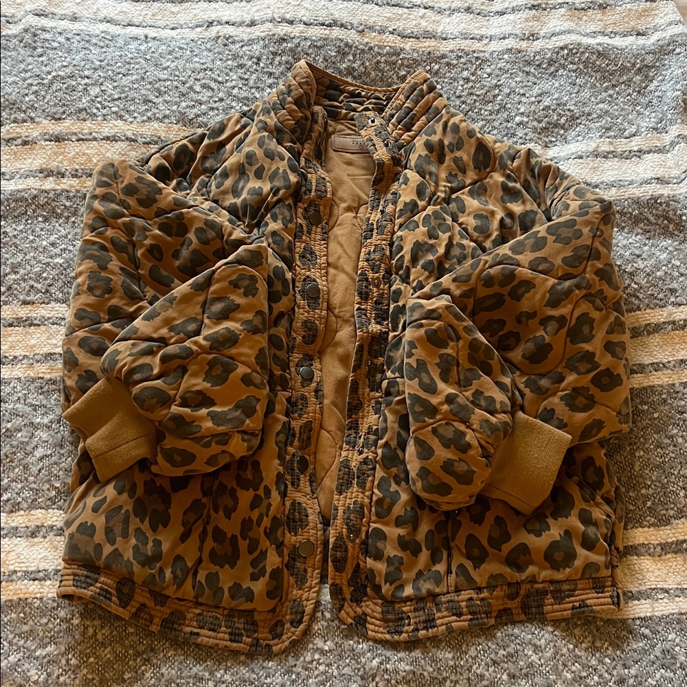 Blank NYC Leopard Print quilted Jacket